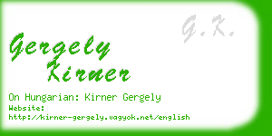gergely kirner business card